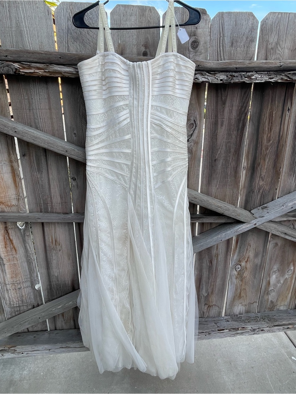 BCBGMAXAZRIA Magnolia Gown Ivory White Pleated Draped Bridal Wedding Dress 12 - Picture 6 of 13